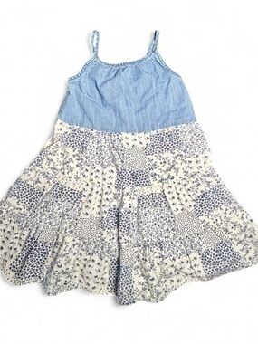 Cottagecore OshKosh B'gosh denim + floral dress